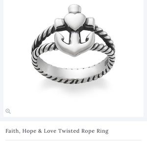 Faith, Hope & Love Twisted Rope Ring